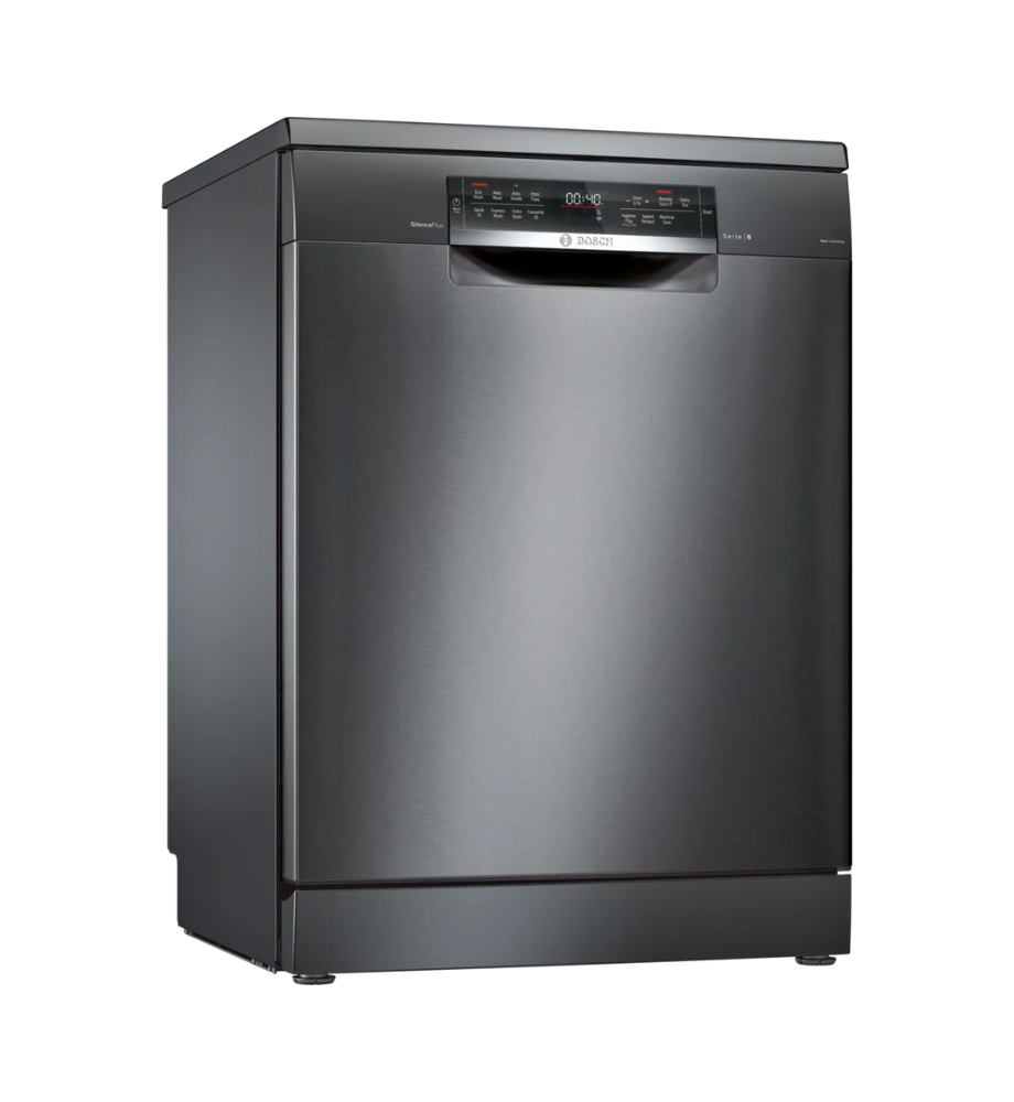 Bosch 60cm Series 6 Freestanding Dishwasher Black Inox SMS6HCB01A