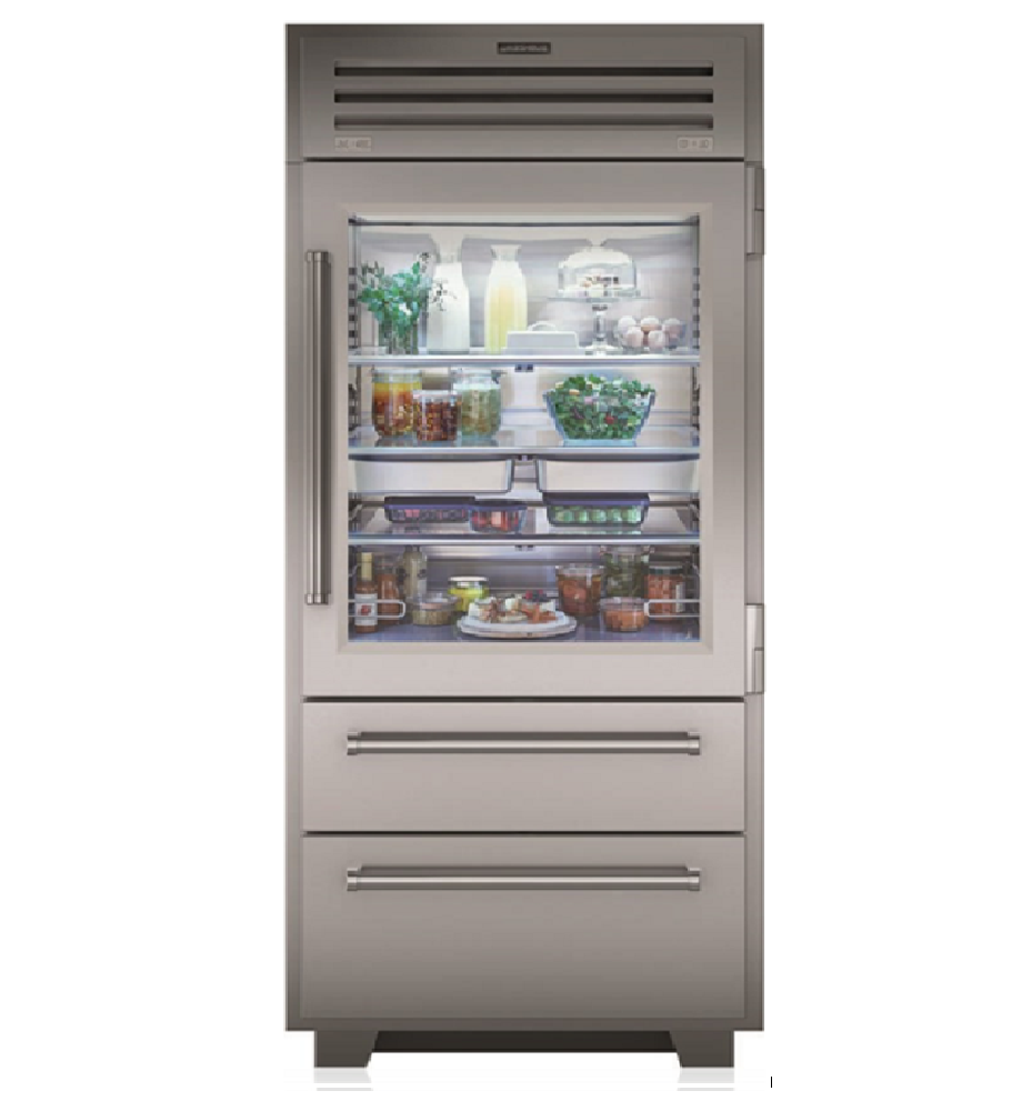 Sub Zero 643l Bottom Mount Fridge Freezer - Icbpro3650g/rh PRO3650GRH