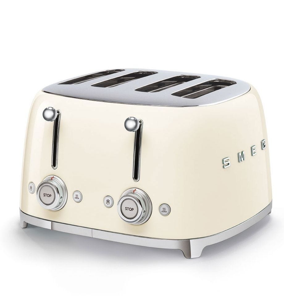 Smeg 4 Slice Toaster TSF03CRAU