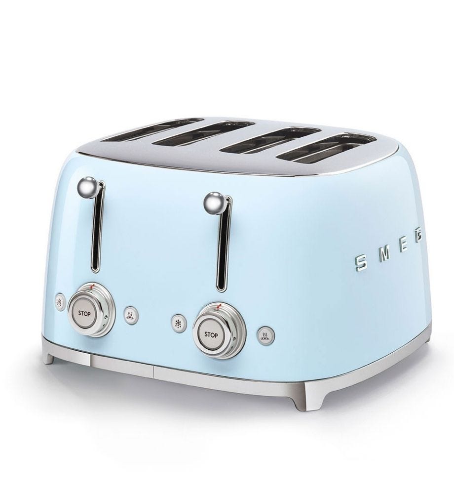 Smeg 4 Slice Toaster TSF03PBAU