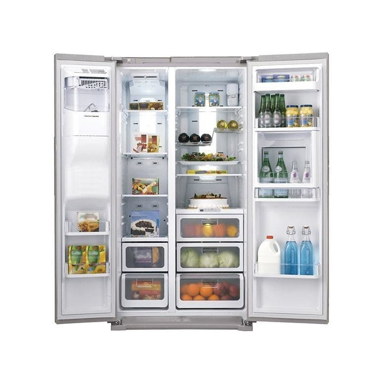 Samsung Srs606dhls 606l Ice & Water Side By Side Fridge Freezer SRS606DHLS