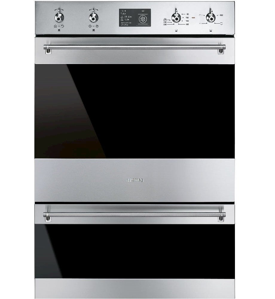 Smeg Classic 60cm Double Oven With Pyrolytic Cleaning DOSPA6395X