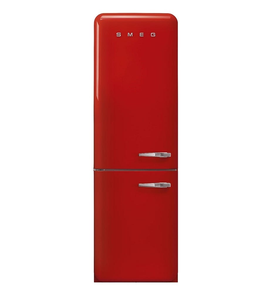 Smeg Fab32lrd3au 330l Bottom Mount Fridge Freezer FAB32LRD3AU