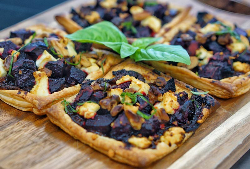 Steam Combi Recipe: Beetroot and Feta Tart