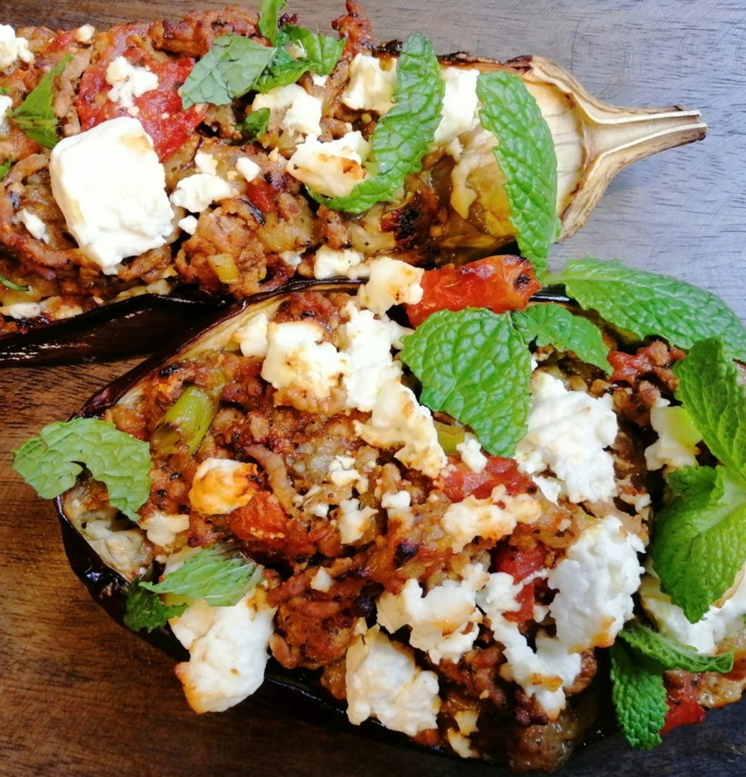 Lamb Stuffed Eggplant