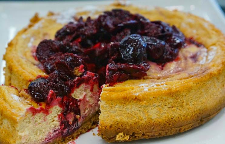 Steam Combi Recipe: Spiced Plum and Ginger Cheesecake