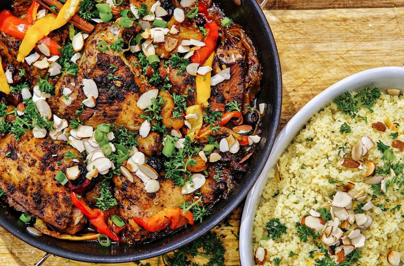 Chicken Tagine with Lemon Parsley Couscous