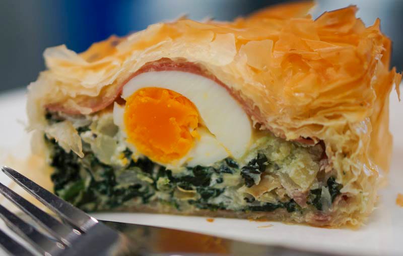 Steam Combi Recipe: Torta Pasqualina - Italian Easter Spinach Cheese and Egg Pie