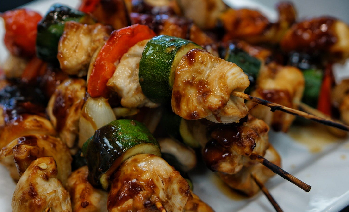Steam Combi Recipe: Teriyaki Chicken and Vegetable Skewers