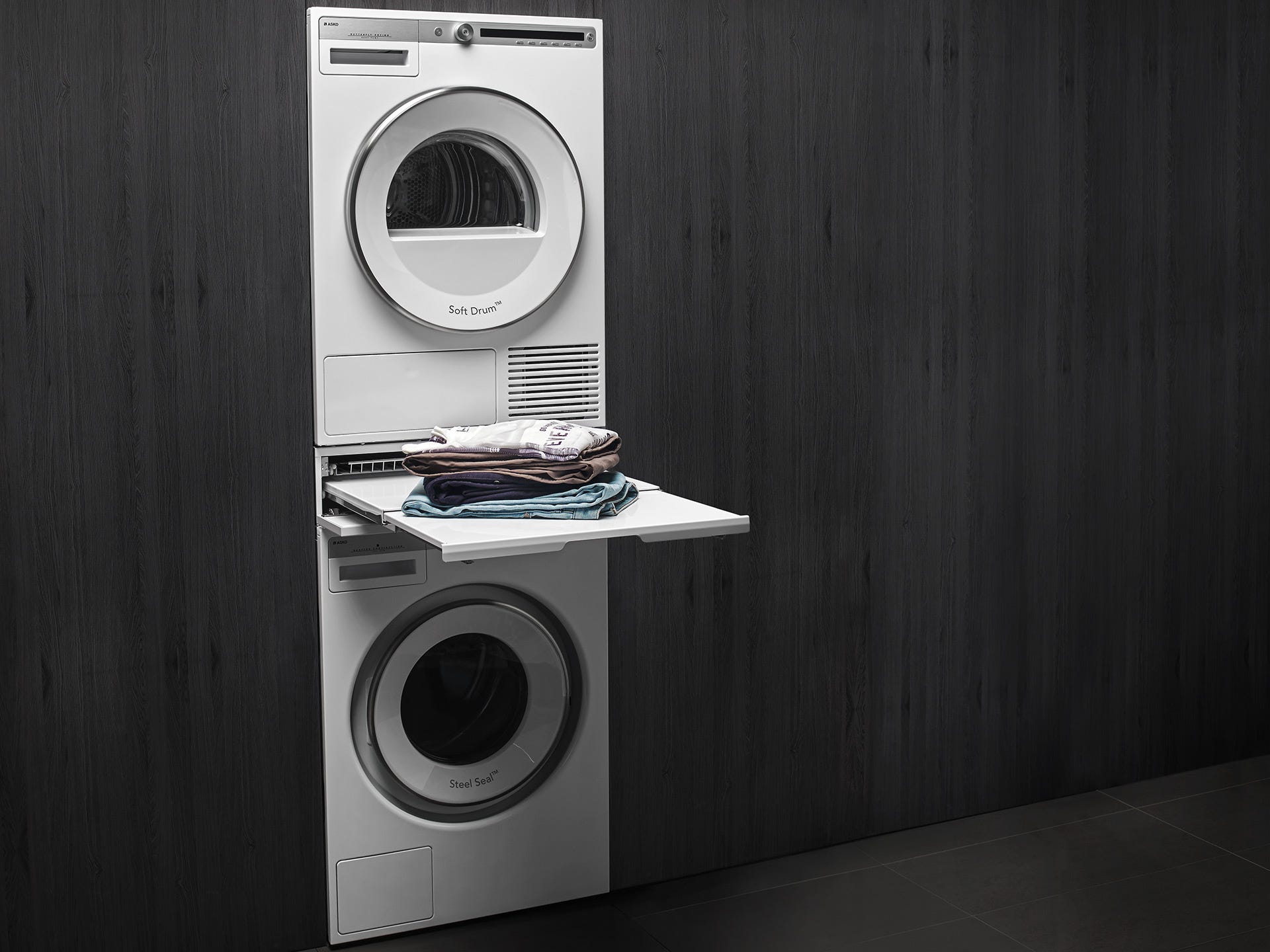 Product Feature: Save floor space - stack your laundry appliances