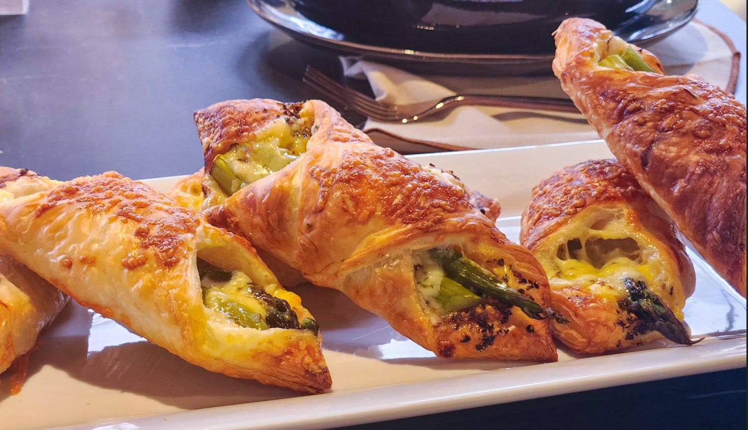 Steam Combi Recipe: Asparagus and Cheese Pastries
