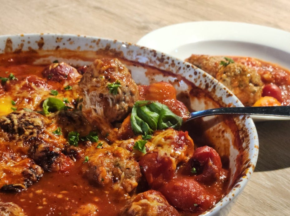 Smeg Multitech Recipe: Baked Meatballs and Gnocchi