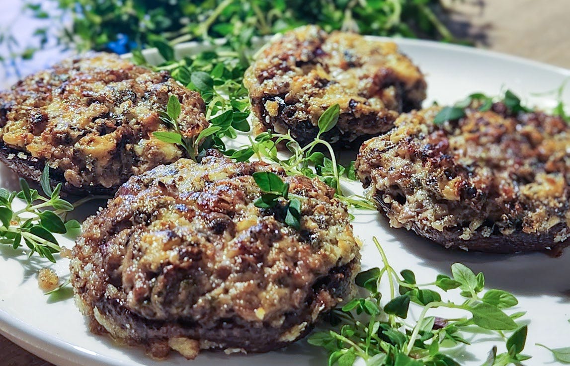 Steam Combi Recipe: French Style Stuffed Mushrooms