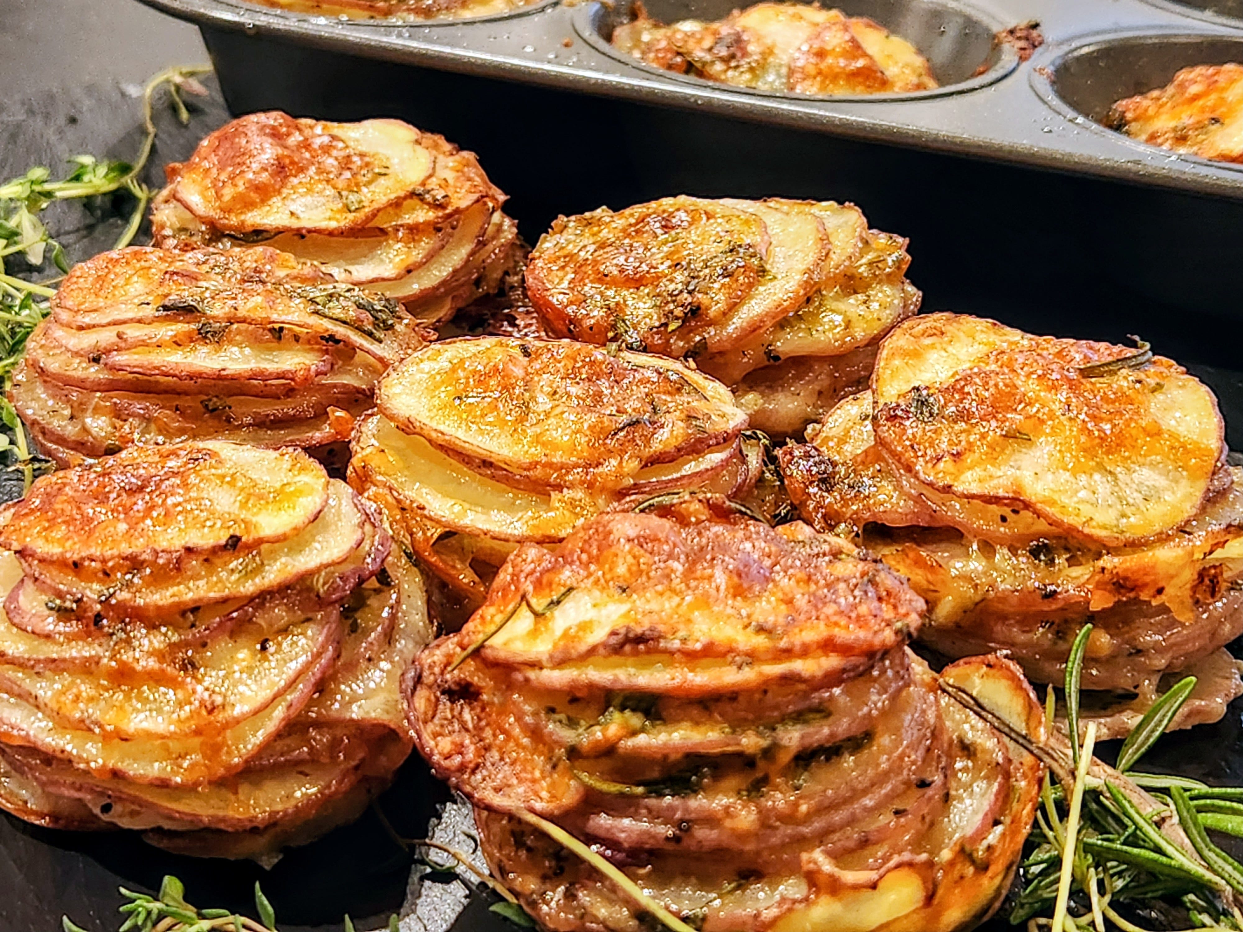 Microwave Combi Recipe: Herbed Potato Stacks