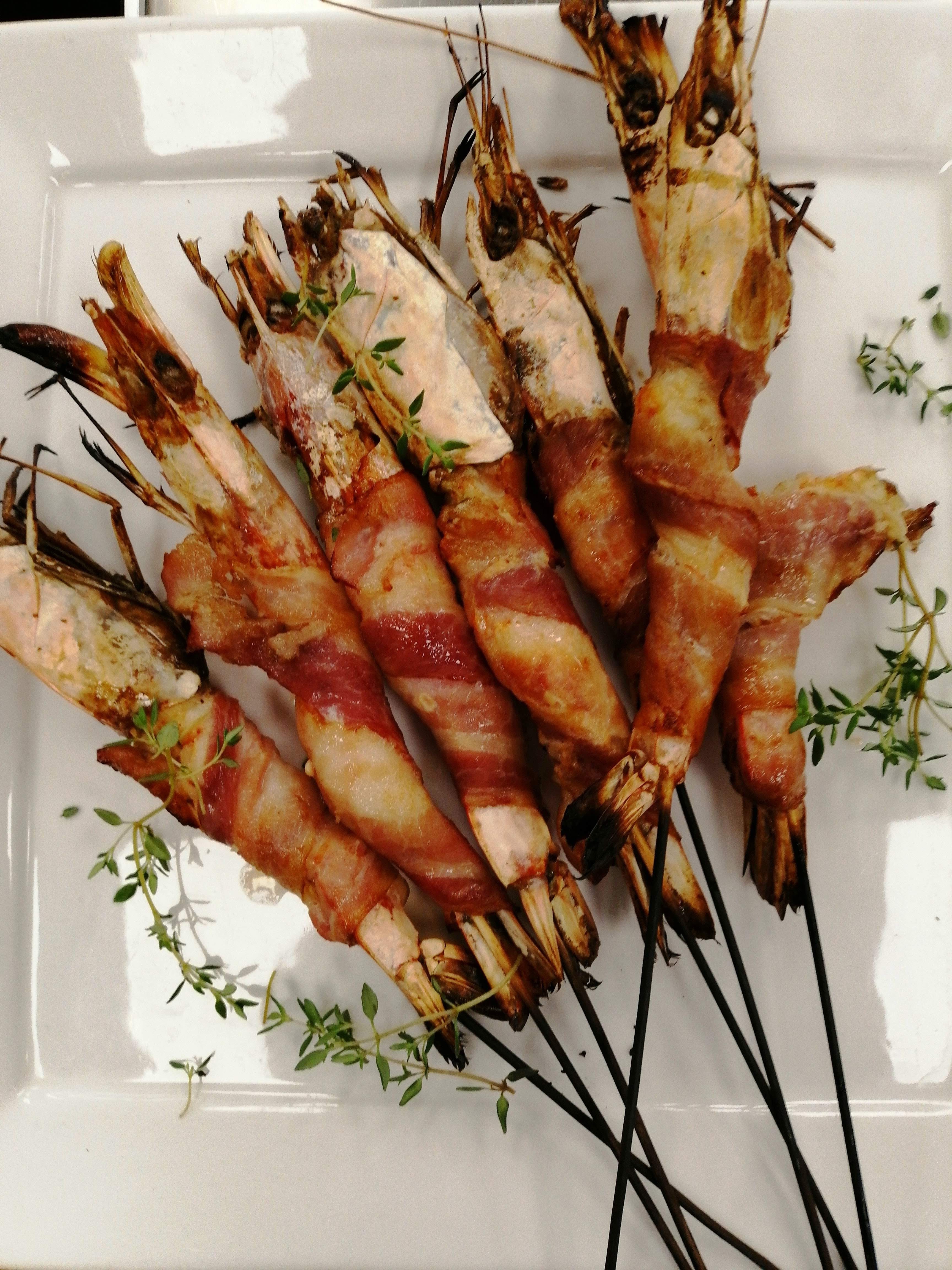 Steam Combi Recipe: Prawn and Proscuitto Skewers