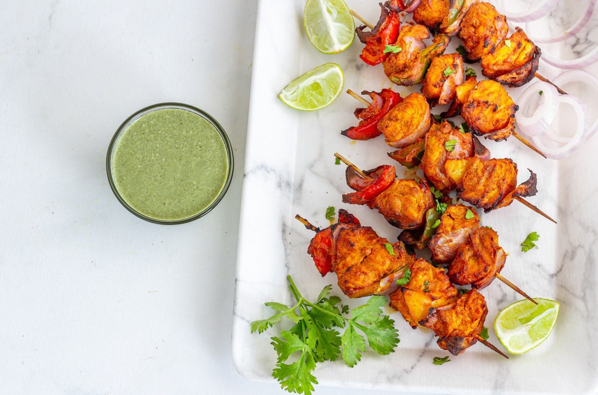 AirFry Function Recipe: Indian Chicken Kebabs