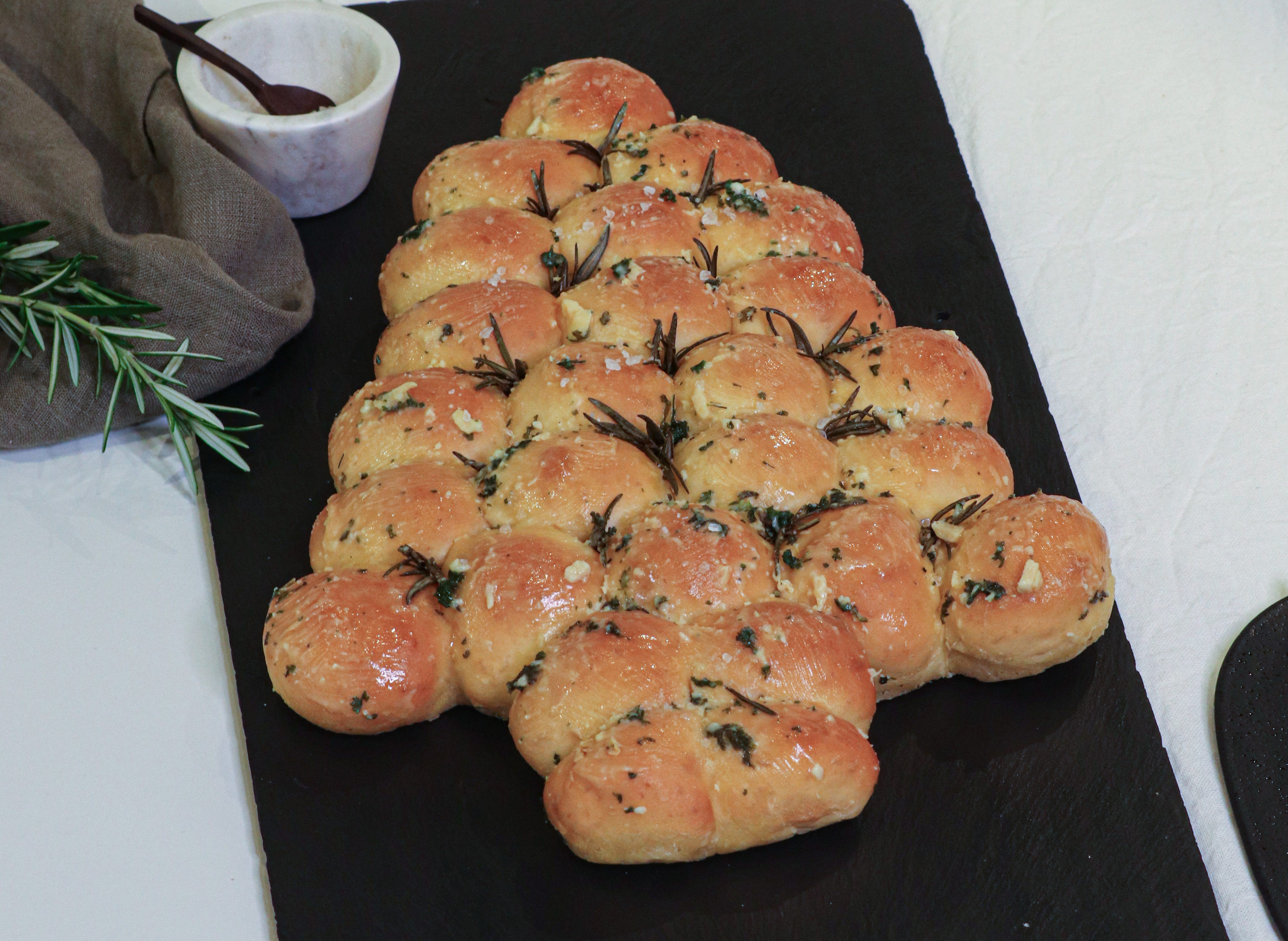 Garlic Bread Christmas Tree